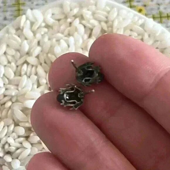 Vintage Sterling 925 frog stud earrings - Picture 4 of 4